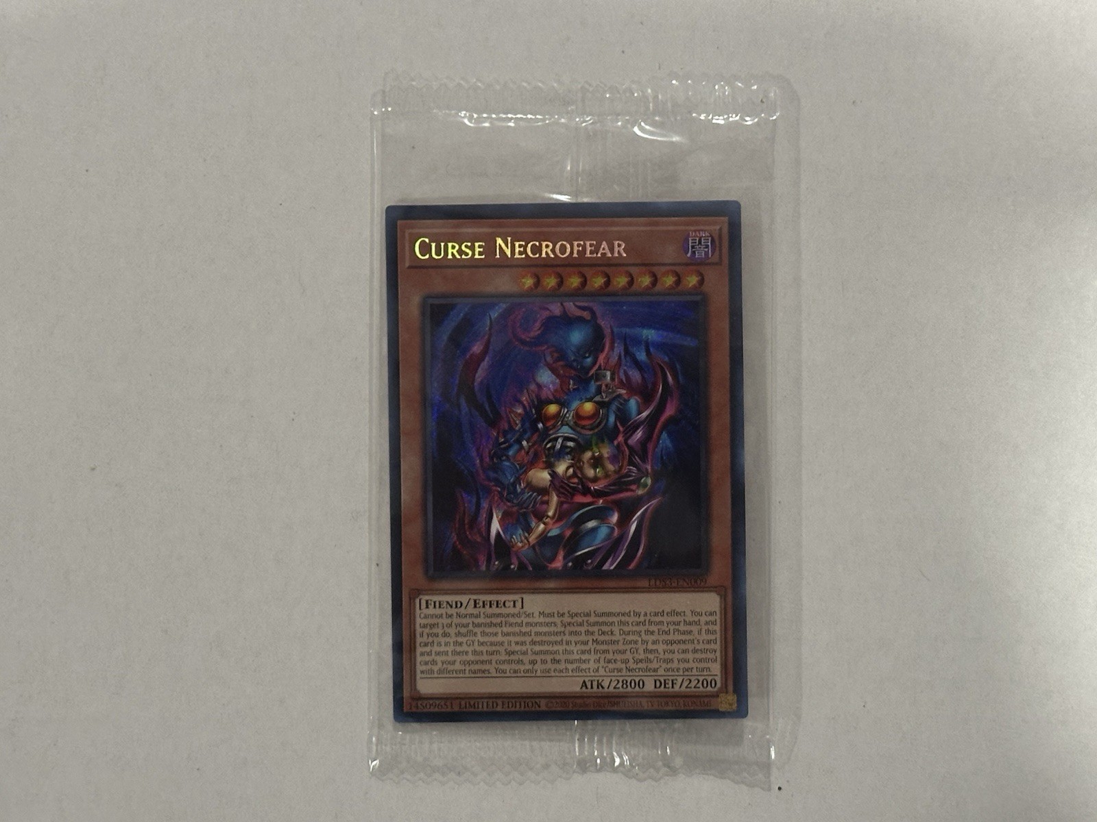 Yu-Gi-Oh! TCG Curse Necrofear LDS3-EN009 Secret Rare Sealed Promo Limited ✨