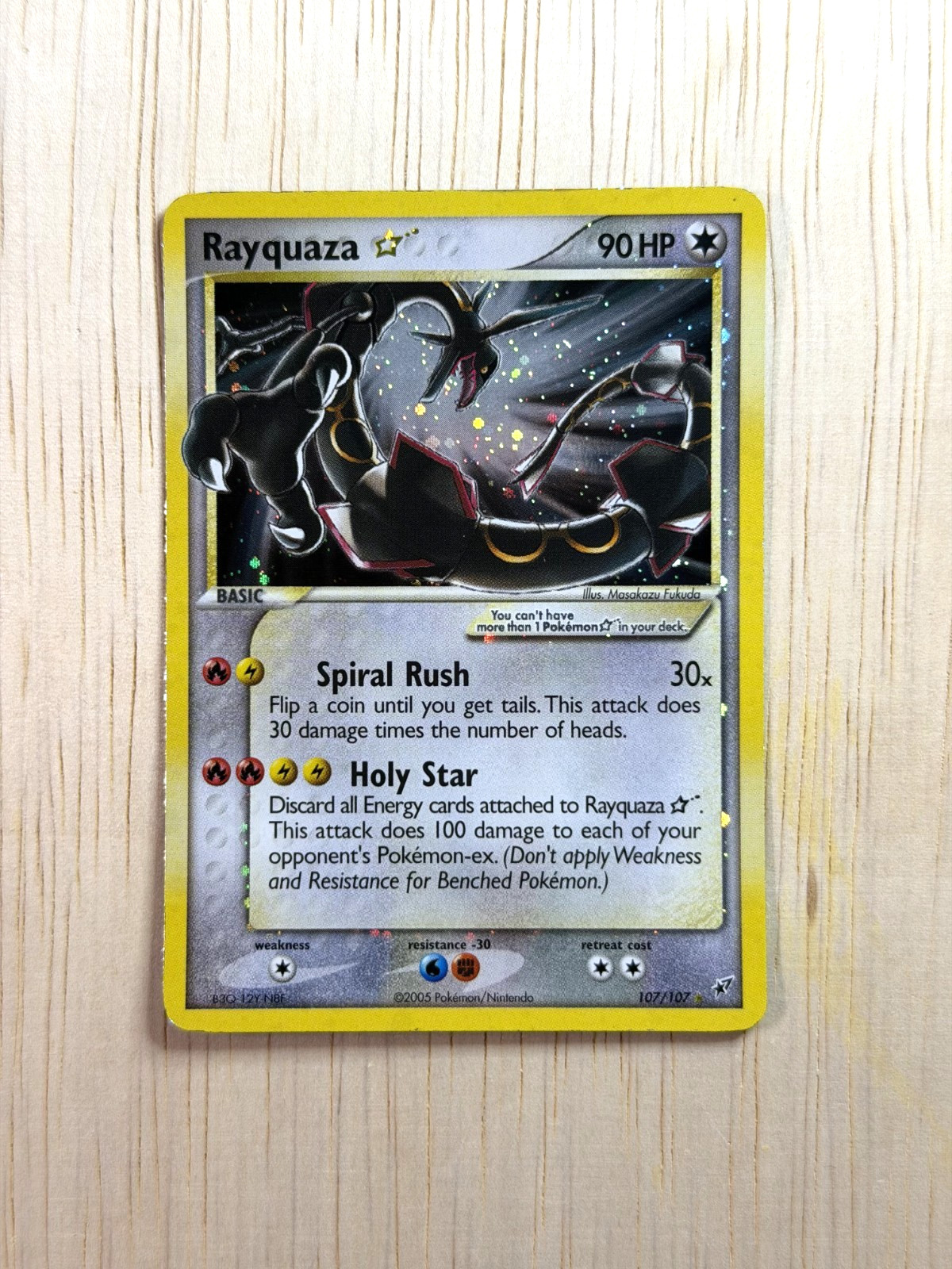Pokemon Rayquaza Gold Star ex Deoxys 2005