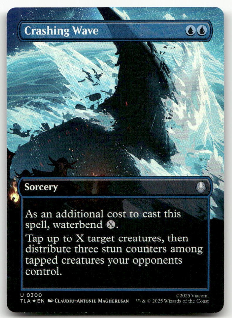 Crashing Wave (Borderless) #300 (Foil) NM Avatar: The Last Airbender Magic MTG
