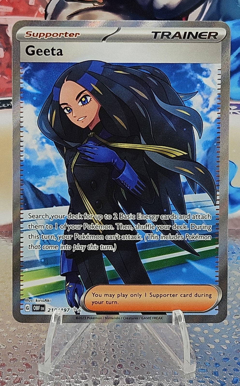 GEETA 218/197 OBSIDIAN FLAMES POKEMON (FULL ART, NM)