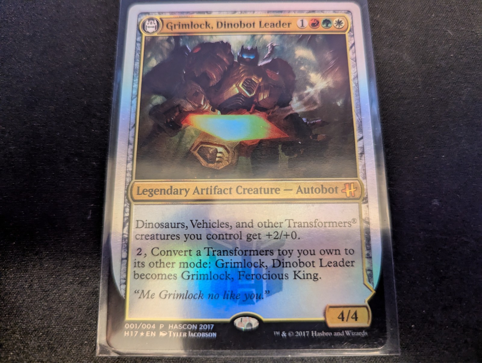 MTG Magic the Gathering FOIL Grimlock, Dinobot Leader Promo H17!