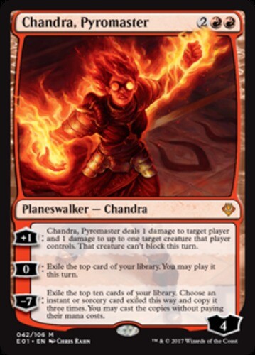 1x Chandra, Pyromaster Light Play, English Archenemy: Nicol Bolas MTG Magic