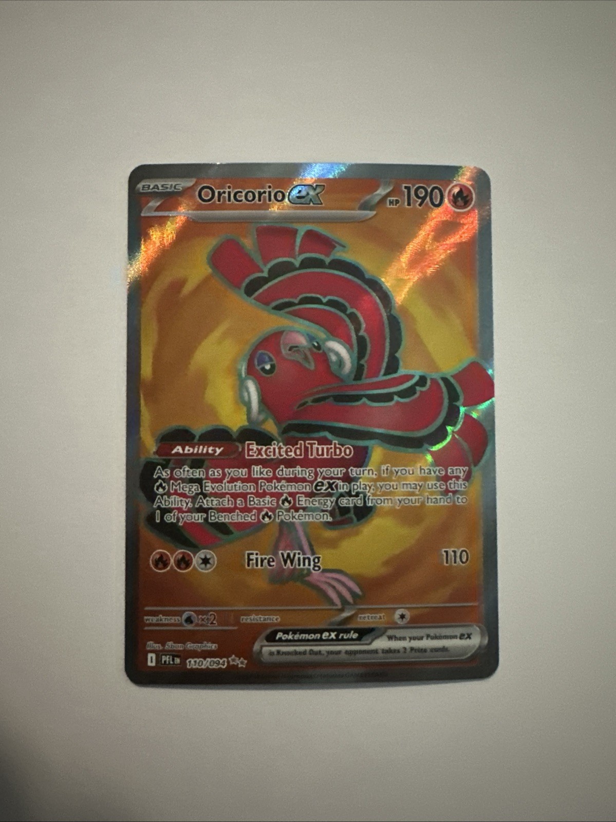 Oricorio ex 110/094 Me02: Phantasmal Flames Holo