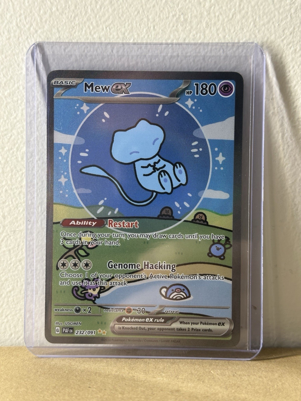 Pokemon Mew ex 232/091 Paldean Fates SIR Full Art Holo English