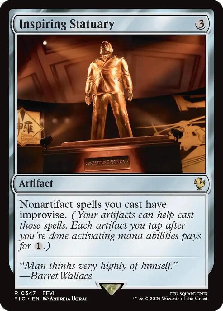 NM Inspiring Statuary, MTG, Final Fantasy Commander, Magic the Gathering, 347