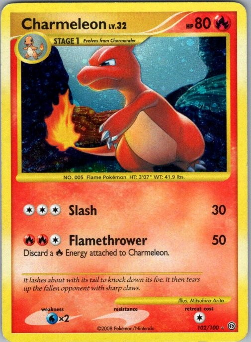 Charmeleon 102/100 Secret Rare Stormfront HP
