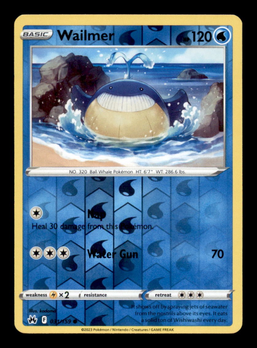 WAILMER 031/159 – REVERSE HOLO C – CROWN ZENITH – NM/M