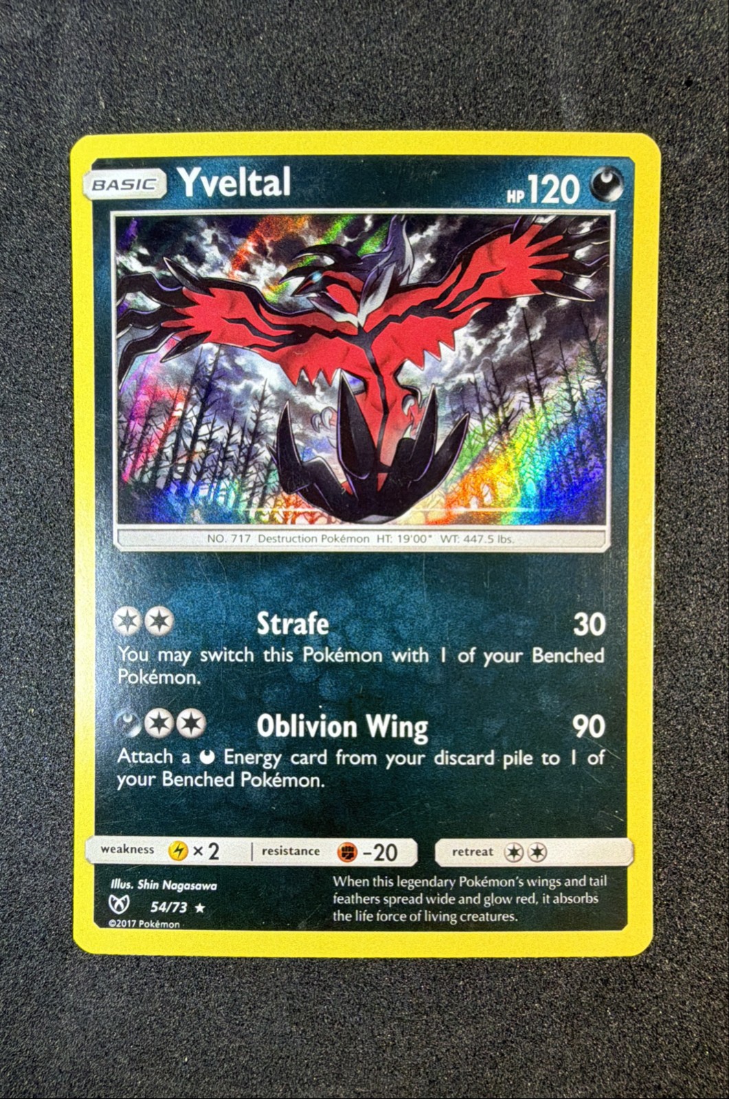 Yveltal 54/73 Shining Legends Holo