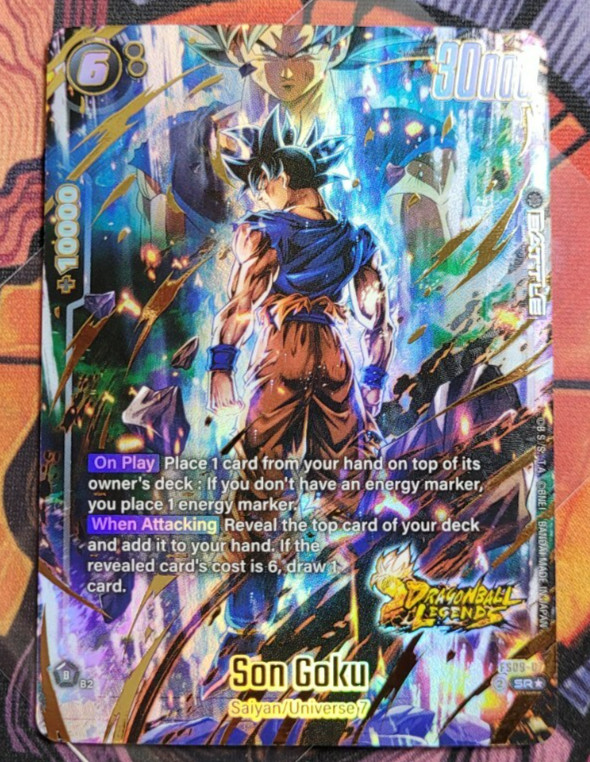 Son Goku FS09-07 Bonus Pack Gold Art Dragon Ball Legends Promo Card