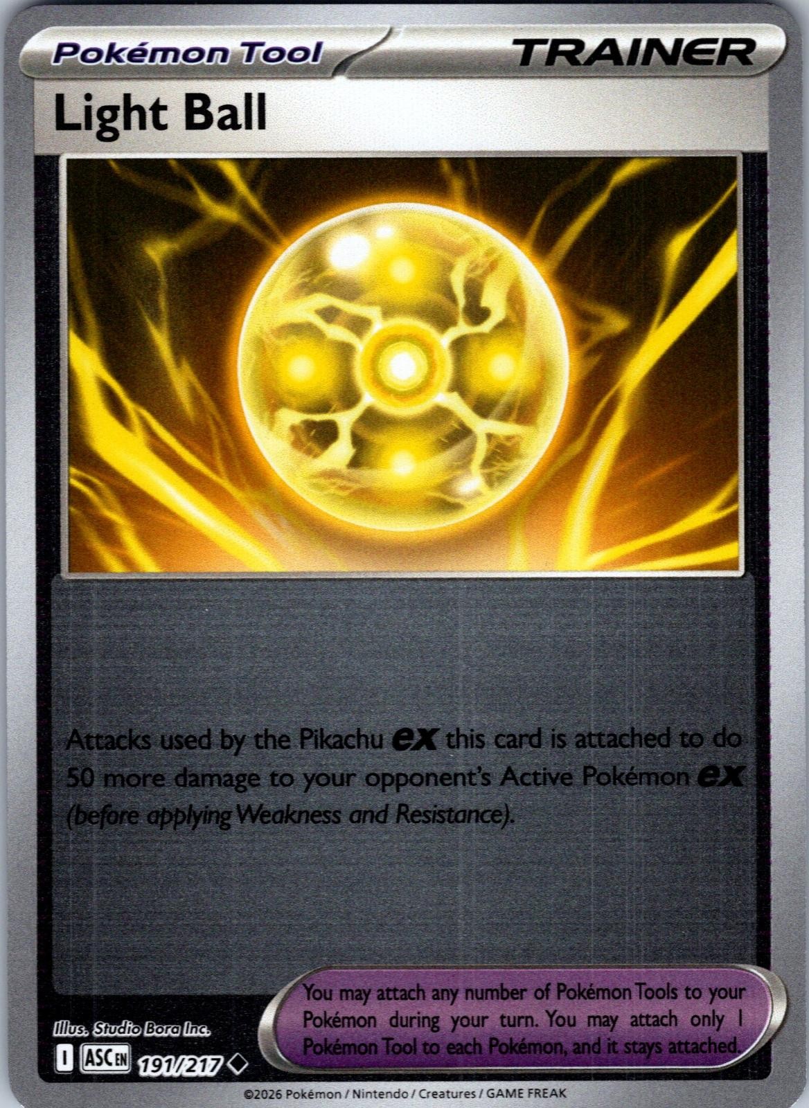 Light Ball 191/217 Uncommon Ascended Heroes Pokemon NM