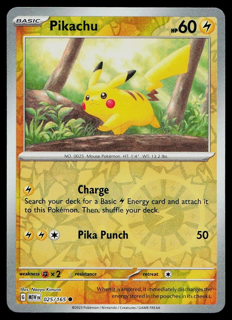 Pokemon Card Pikachu Reverse Cosmos Holo Costco Exclusive 025/165