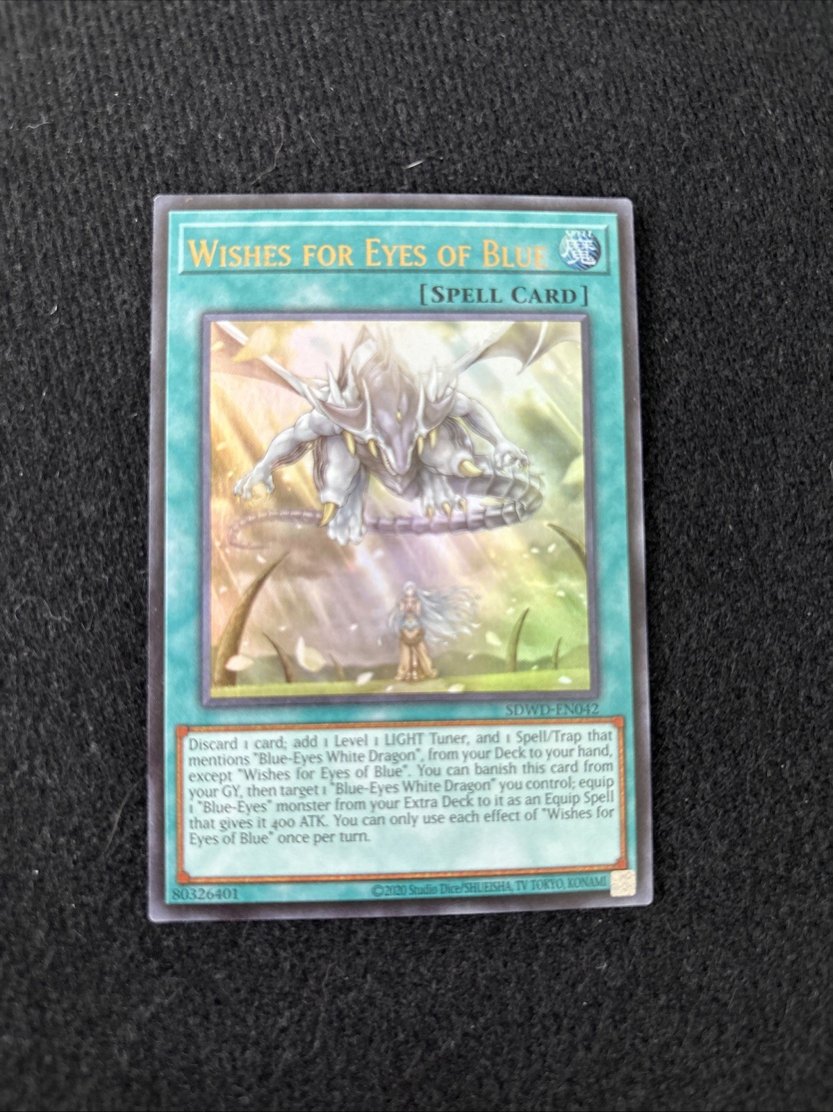 Wishes for Eyes of Blue Structure Deck: Blue-Eyes White Destiny 1st Edition.