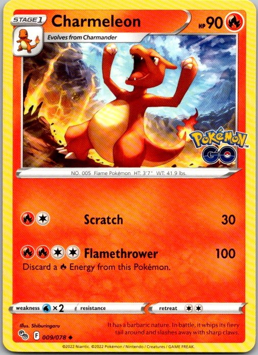 Charmeleon Pokemon GO 009/078 NM