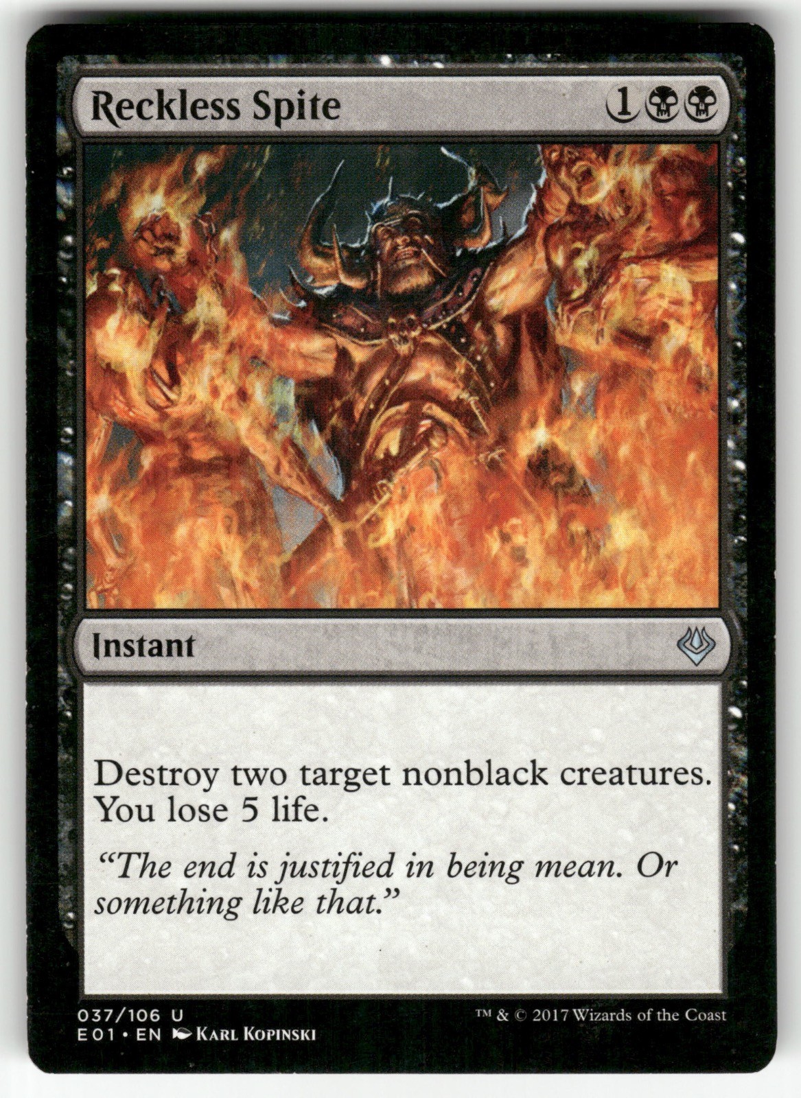 Reckless Spite 37 Archenemy: Nicol Bolas Magic: The Gathering Near Mint