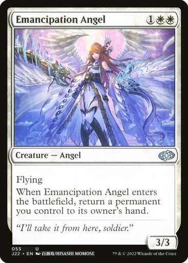 NM Emancipation Angel, MTG, Jumpstart 2022, Magic the Gathering, 55