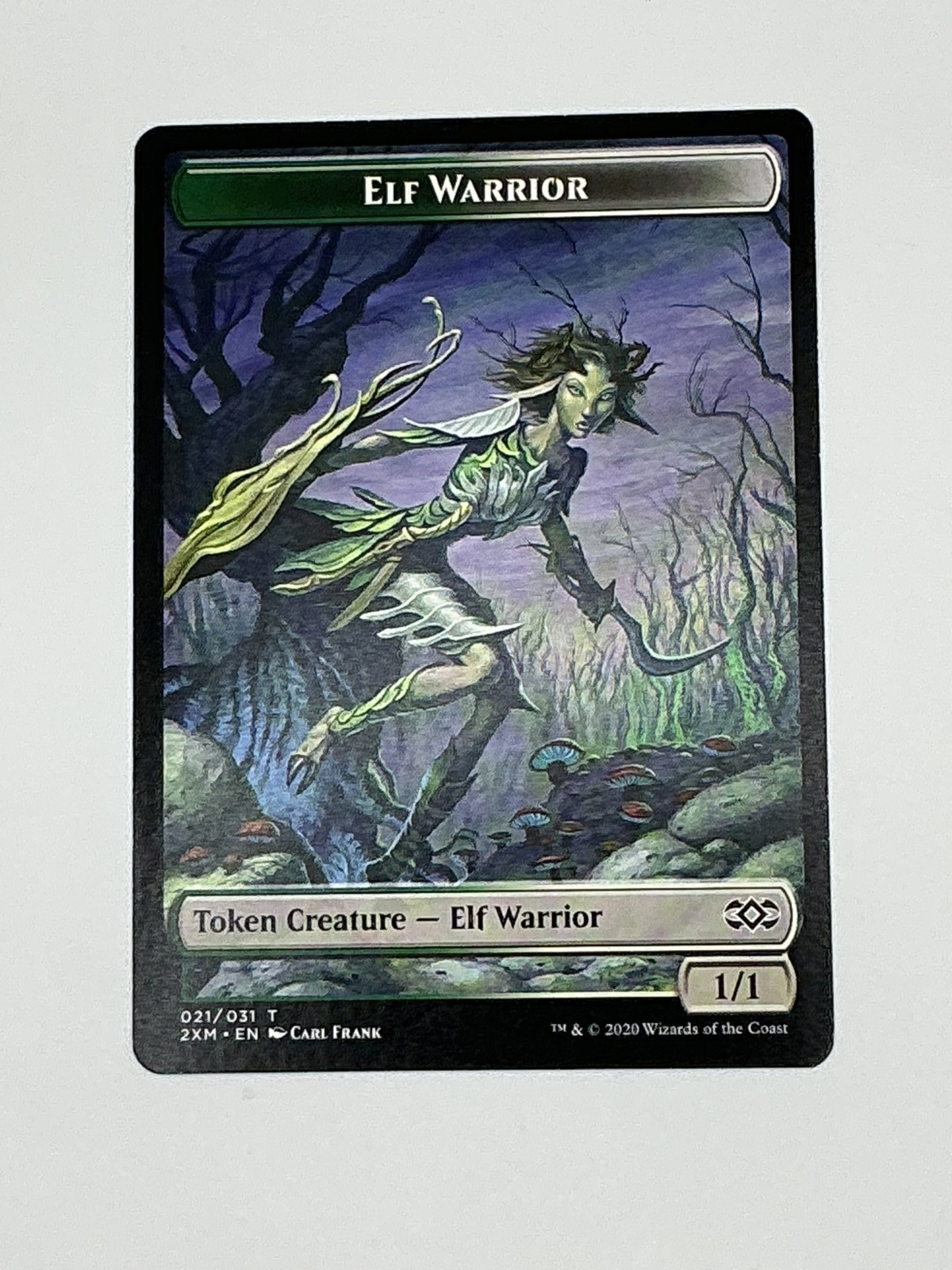 MTG Elf Warrior Double Masters Tokens #21 Common Magic The Gathering MJB