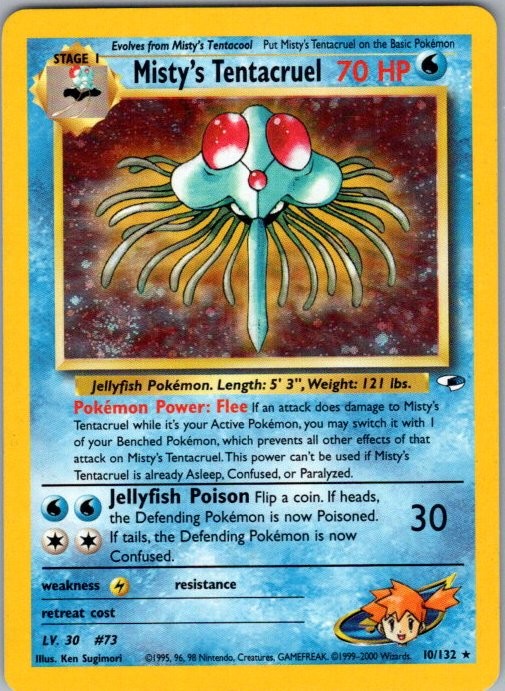 Misty’s Tentacruel 010/132 Holo Rare Gym Heroes HP