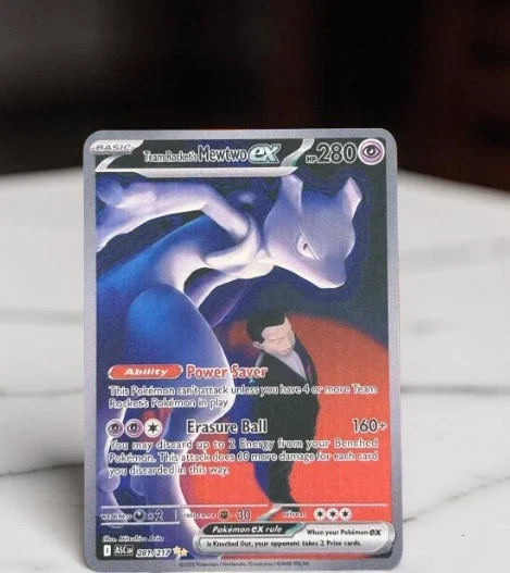 Team Rocket’s Mewtwo ex 231/182 Gold Metal Card Holo Foil