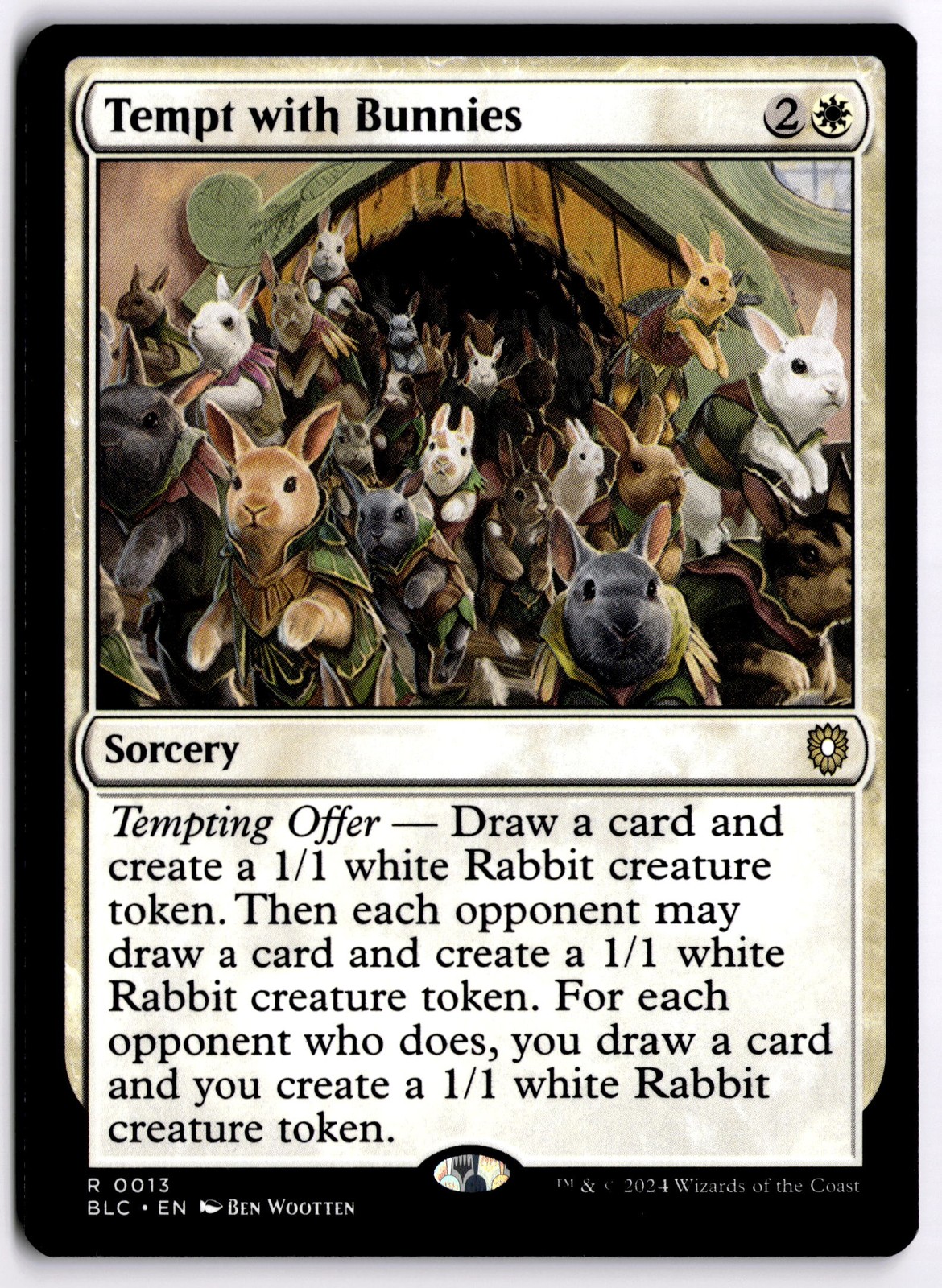 Tempt with Bunnies NM BLC Commander: Bloomburrow MTG