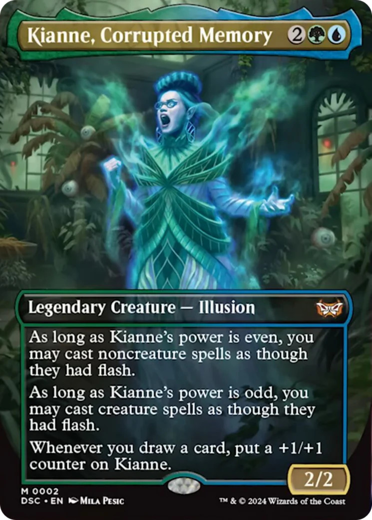 MTG Kianne, Corrupted Memory (Borderless) [Duskmourn: House of Horror Commander]