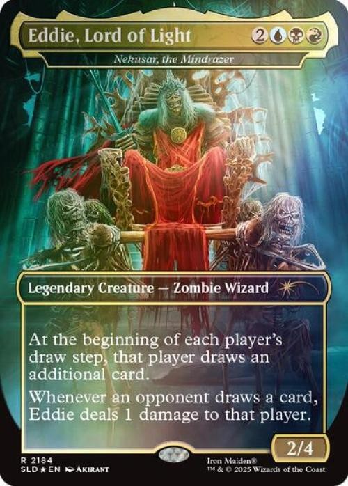 Eddie, Lord of Light – Nekusar, the Mindrazer (Rainbow Foil) -Foil Near Mint MTG
