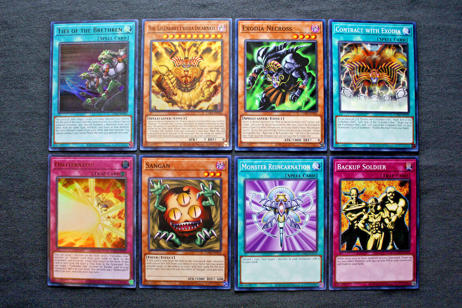 Exodia the Forbidden One deck cards (The Legendary Incarnate Necross Obliterate)