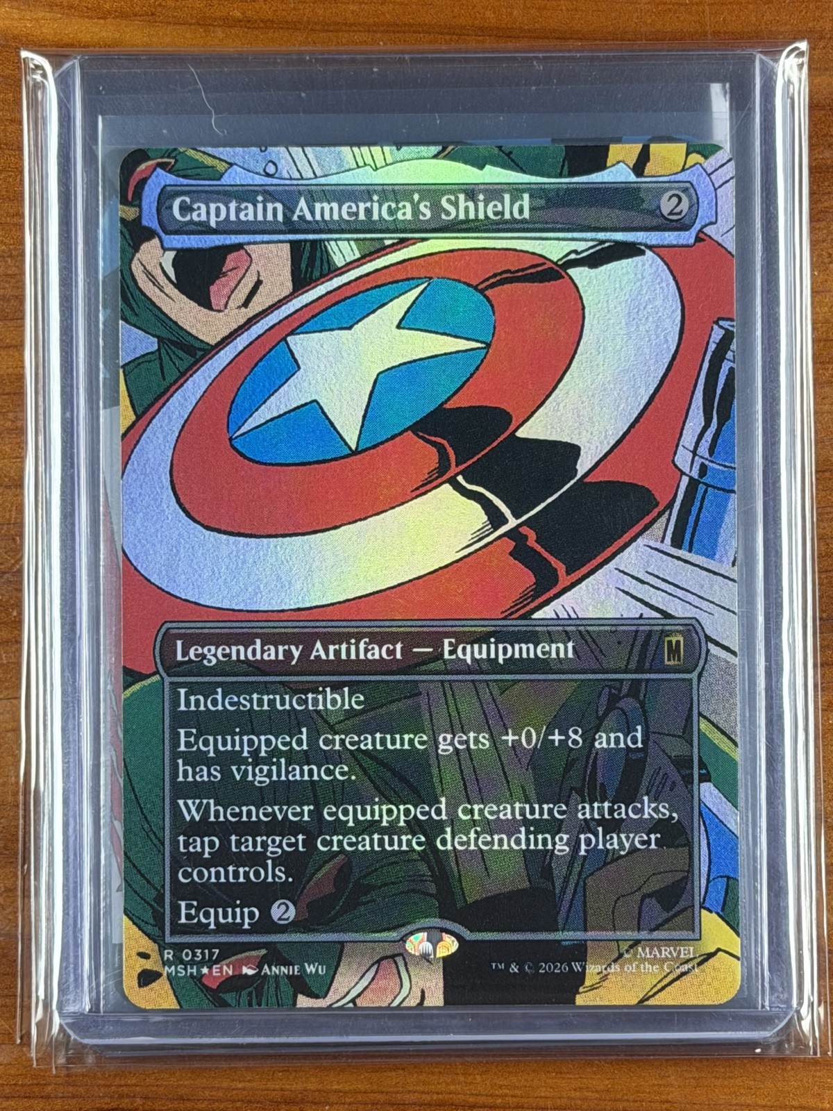 Captain America’s Shield (Borderless) (0317) Marvel Super Heroes Foil