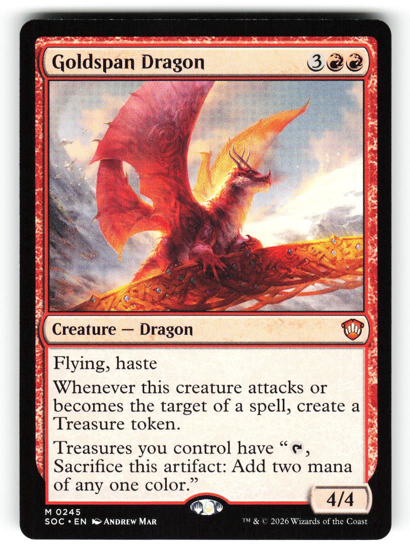 Goldspan Dragon #245 (NM) (Non-Foil) (M) (SOC) Magic MTG