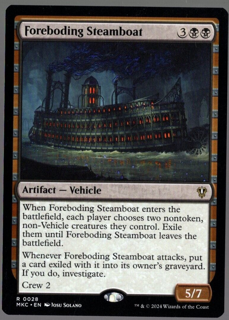 Foreboding Steamboat 0028 Non Foil Rare Murders at Karlov Manor MTG NM