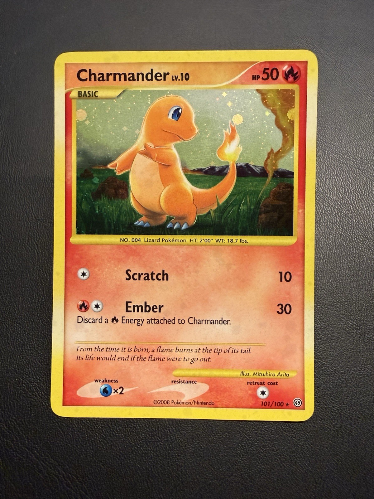 Charmander 101/100 Pokemon TCG Stormfront Secret Rare Holo 2008