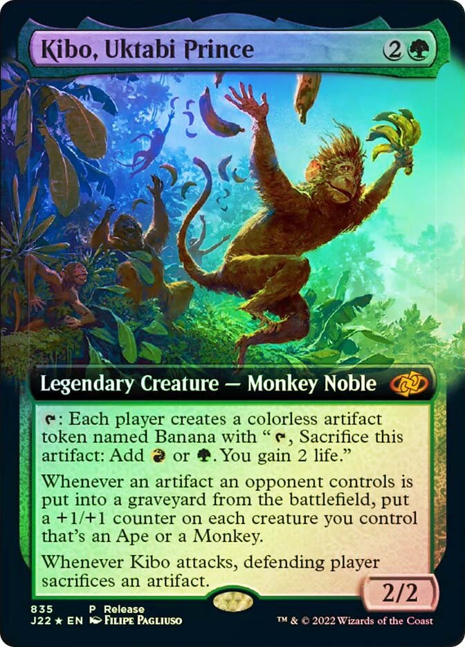MTG FOIL Kibo, Uktabi Prince (Release) Extended Art – Promo #835