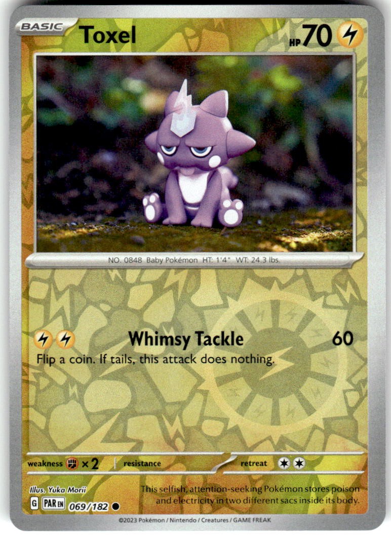 Toxel 069/182 Common Paradox Rift Pokemon Reverse Holo NM/M