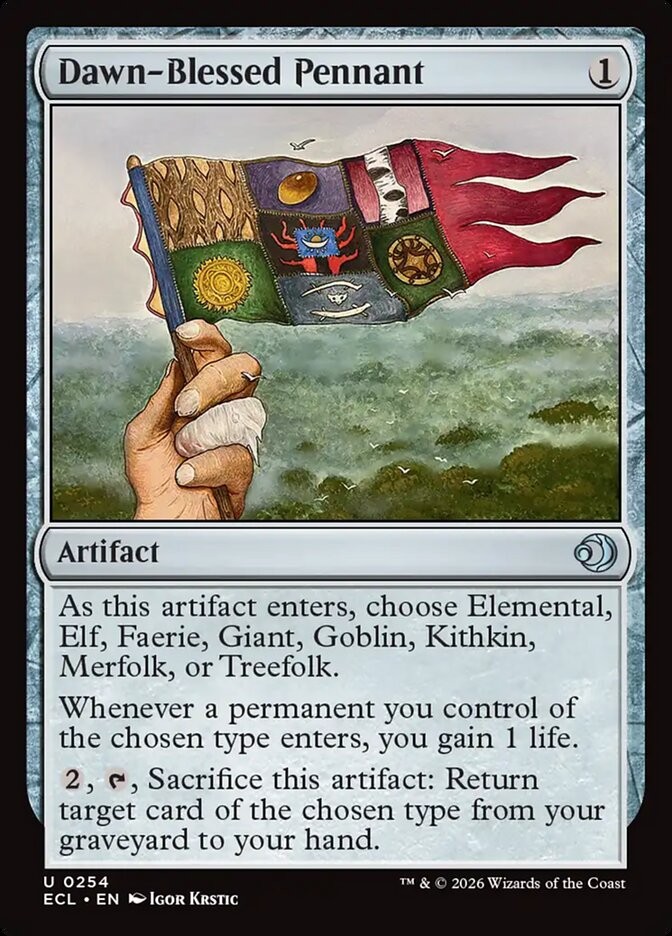 Dawn-Blessed Pennant (254) Lorwyn Eclipsed ECL MTG Magic
