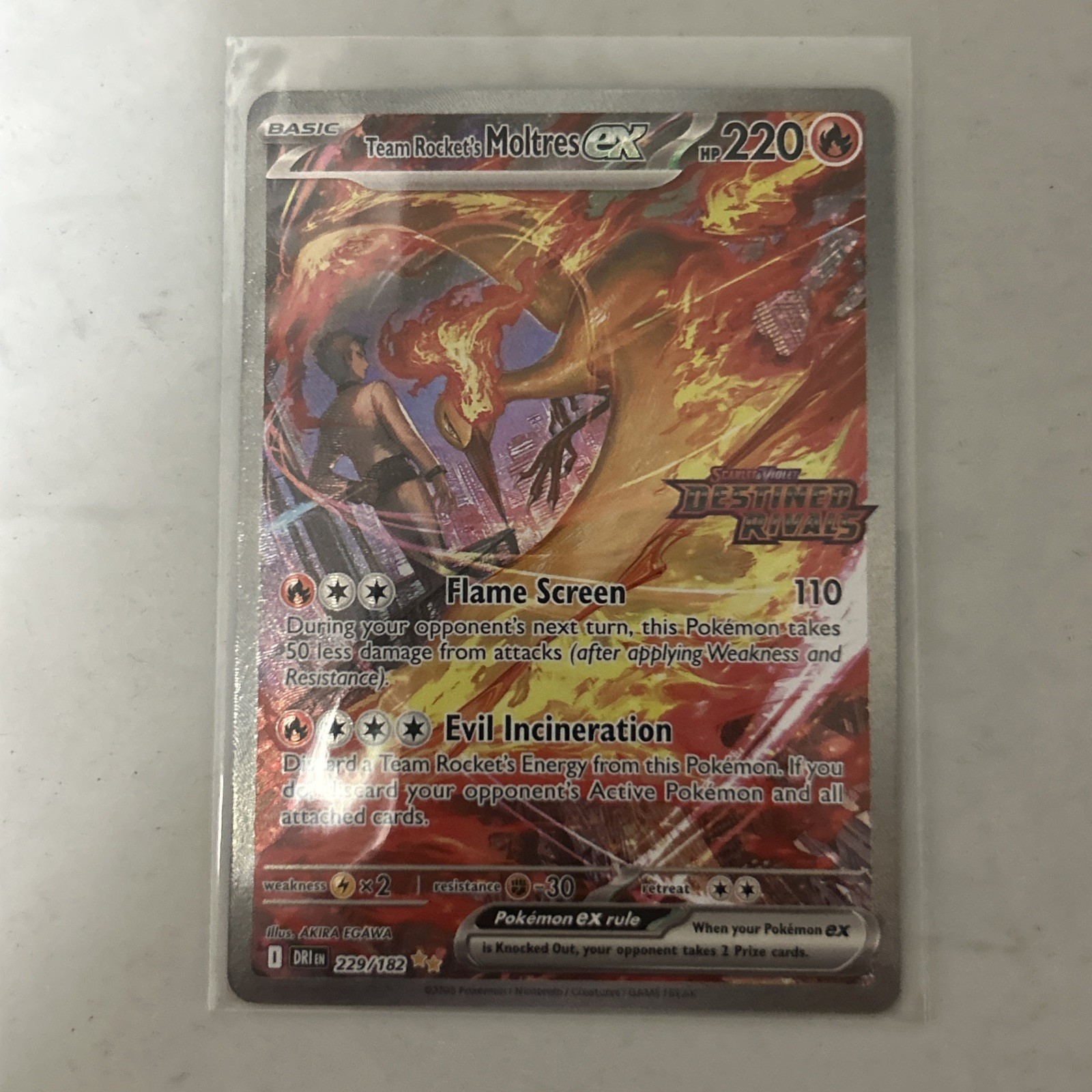 Pokemon Team Rocket’s Moltres ex – Destined Rivals Stamped Promo 229/182