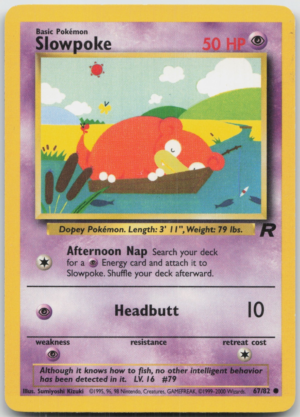 Slowpoke Common Unlimited Team Rocket 67/82 LP Sumiyoshi Kizuki