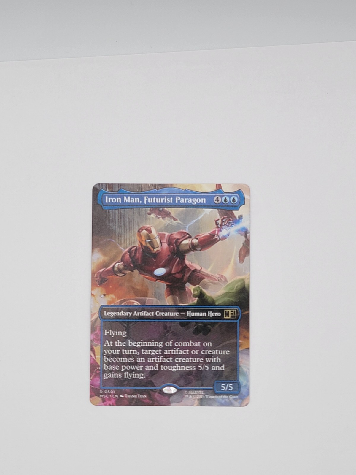 MTG Iron Man, Futurist Paragon (Borderless) Non-Foil 501 – Commander: Marvel MSC