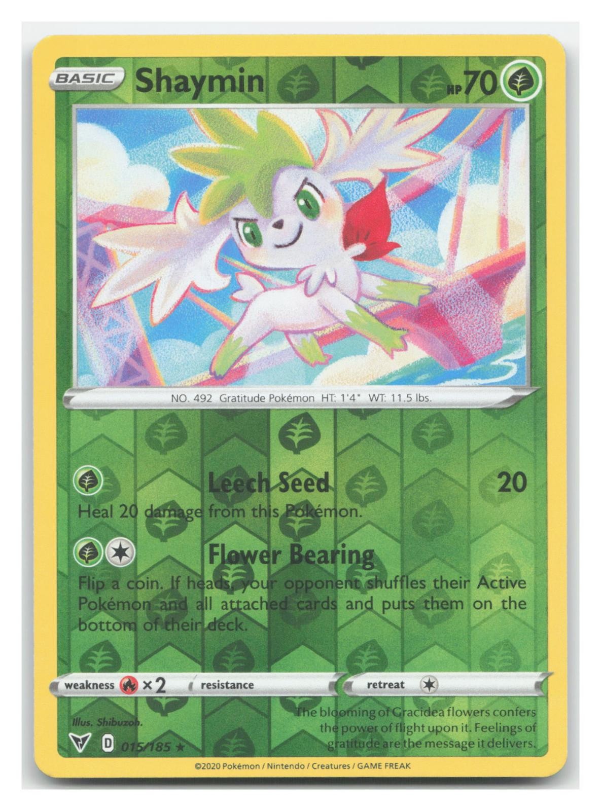 Shaymin 015 Vivid Voltage Pokemon Reverse Holo 🔥B2G1 Coupon🔥 NM