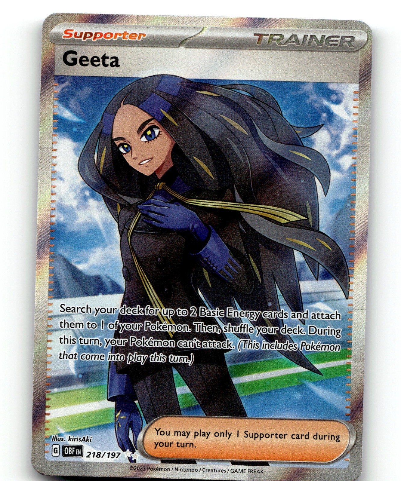 Geeta Holo Ultra Rare SV03: Obsidian Flames 218/197 NM kirisAki