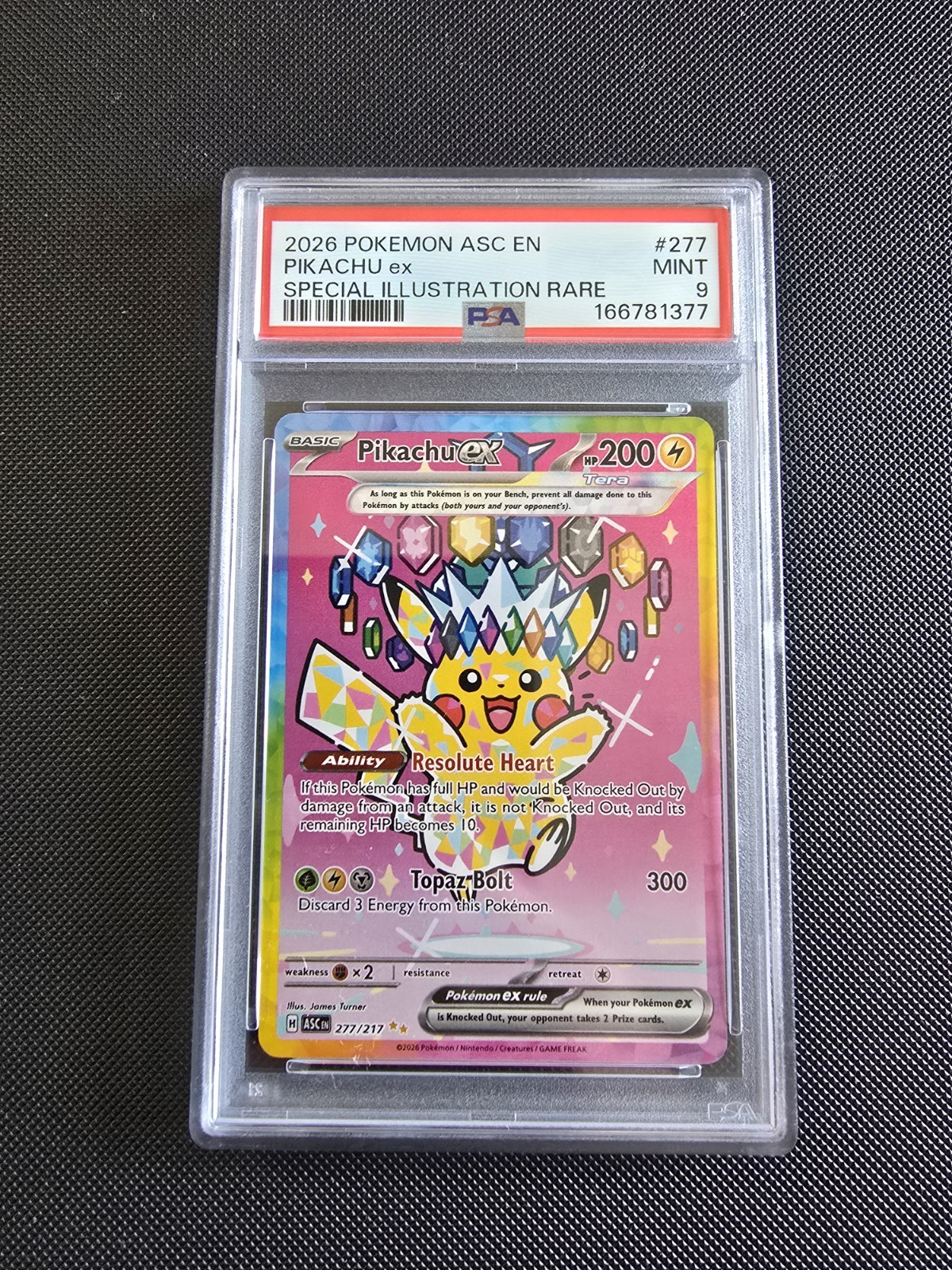 Pikachu ex 277/217 Me: Ascended Heroes Holo PSA 9 Pokemon