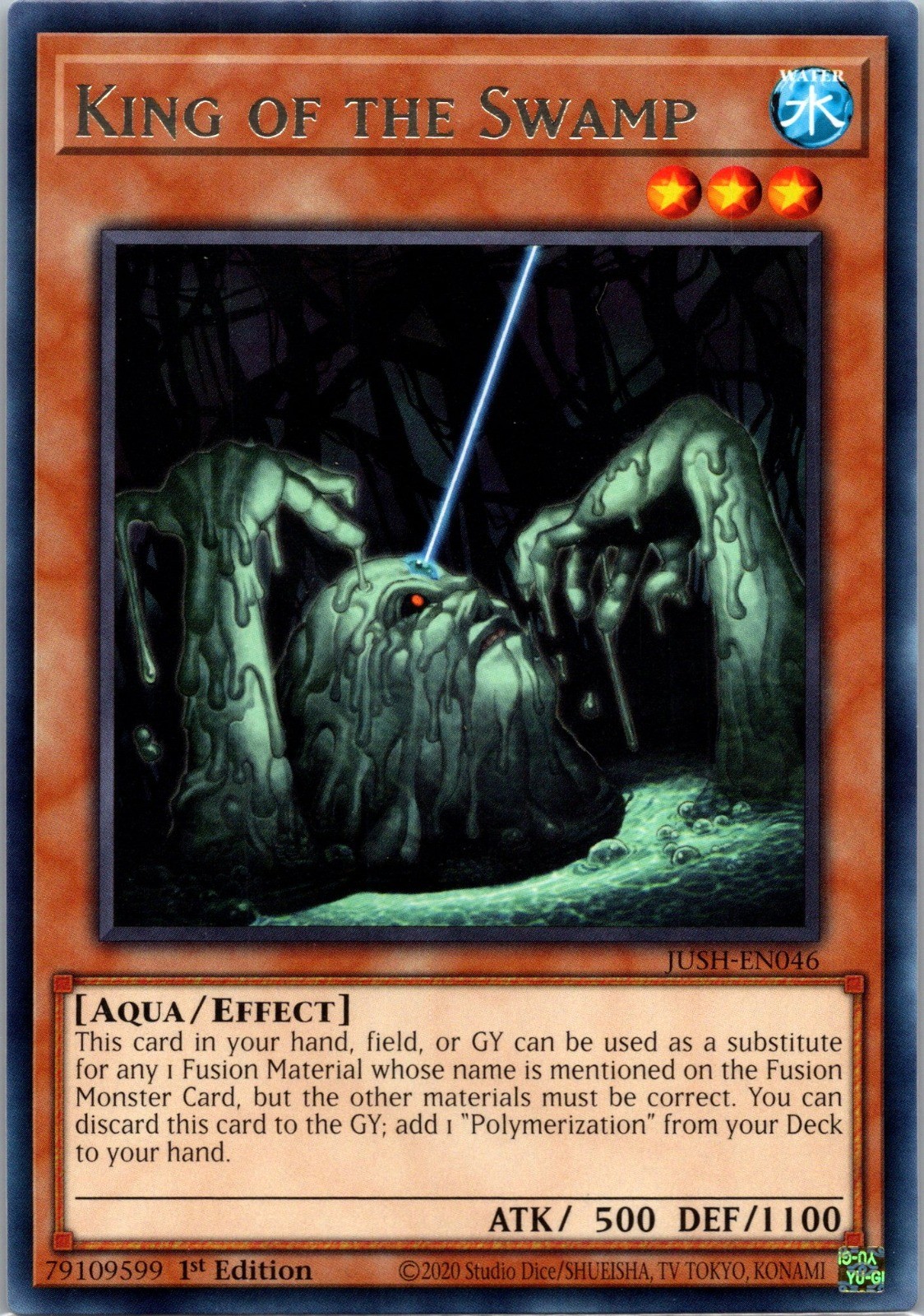 King of the Swamp 1st Edition Rare Justice Hunters JUSH-EN046 NM
