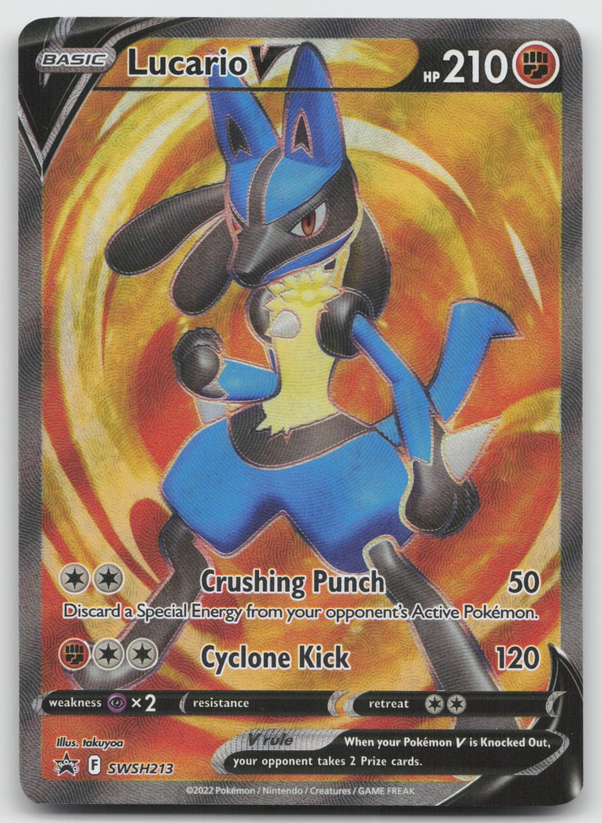 Lucario V SWSH213 Holo Sword & Shield Promo Pokemon NM 467