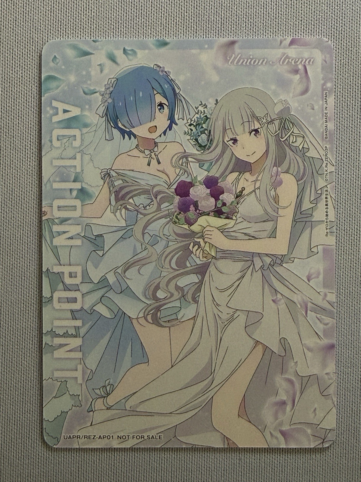 Bandai Union Arena Re:ZERO Promo Foil Action Point Rem Emilia UAPR/REZ-AP01