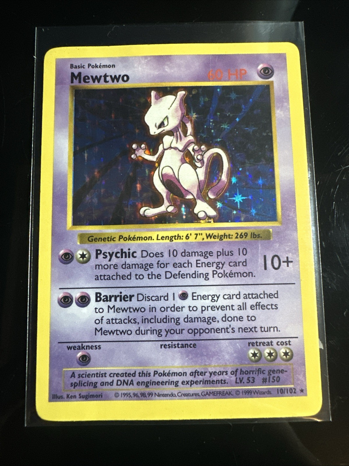 Mewtwo 010/102 Base Set (Shadowless) Holo