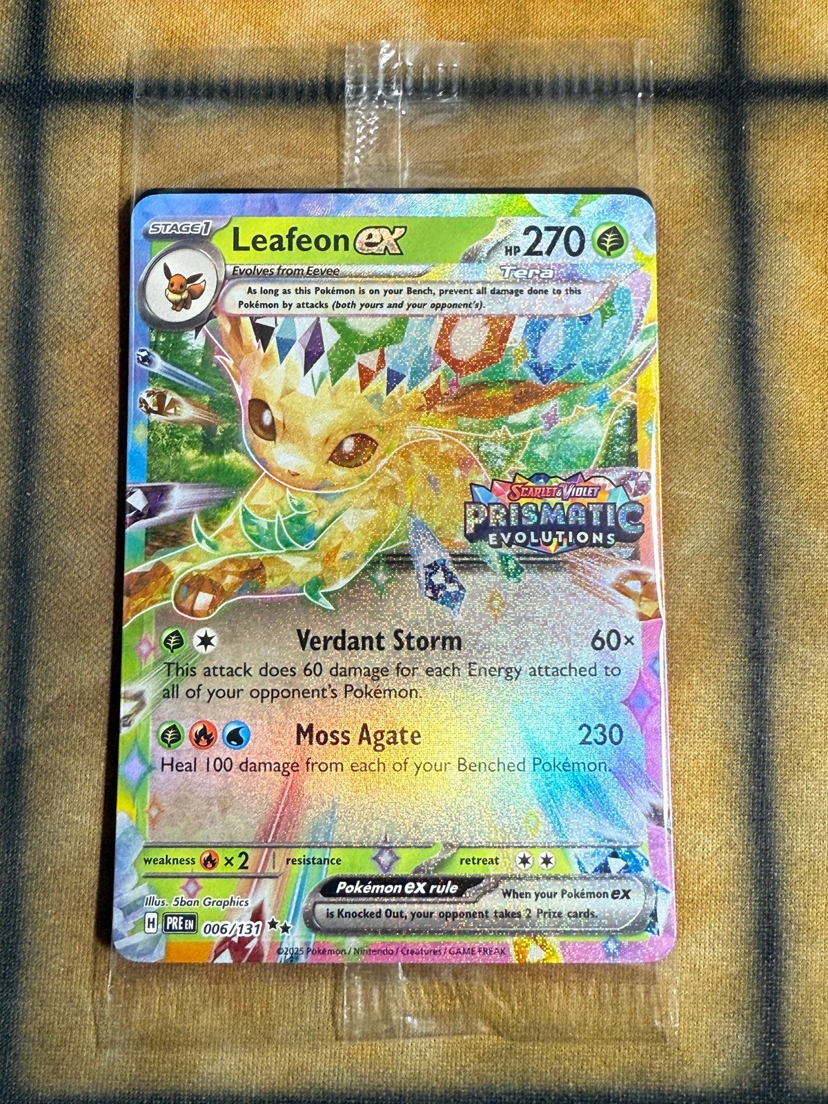 Pokemon Leafeon EX 006/131 Prismatic Evolutions Stamp Promo Sealed