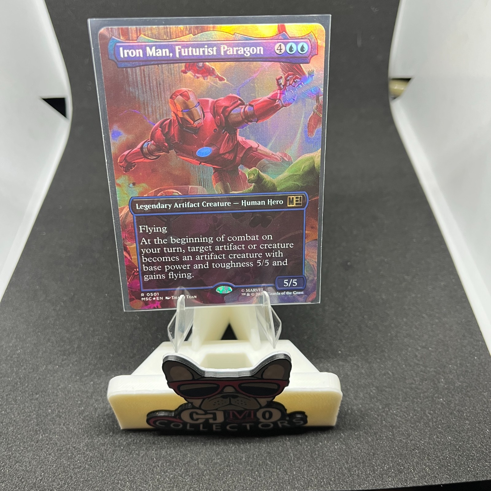 MTG Iron Man, Futurist Paragon (Borderless Foil) Marvel Super Heroes MSC 501 NM