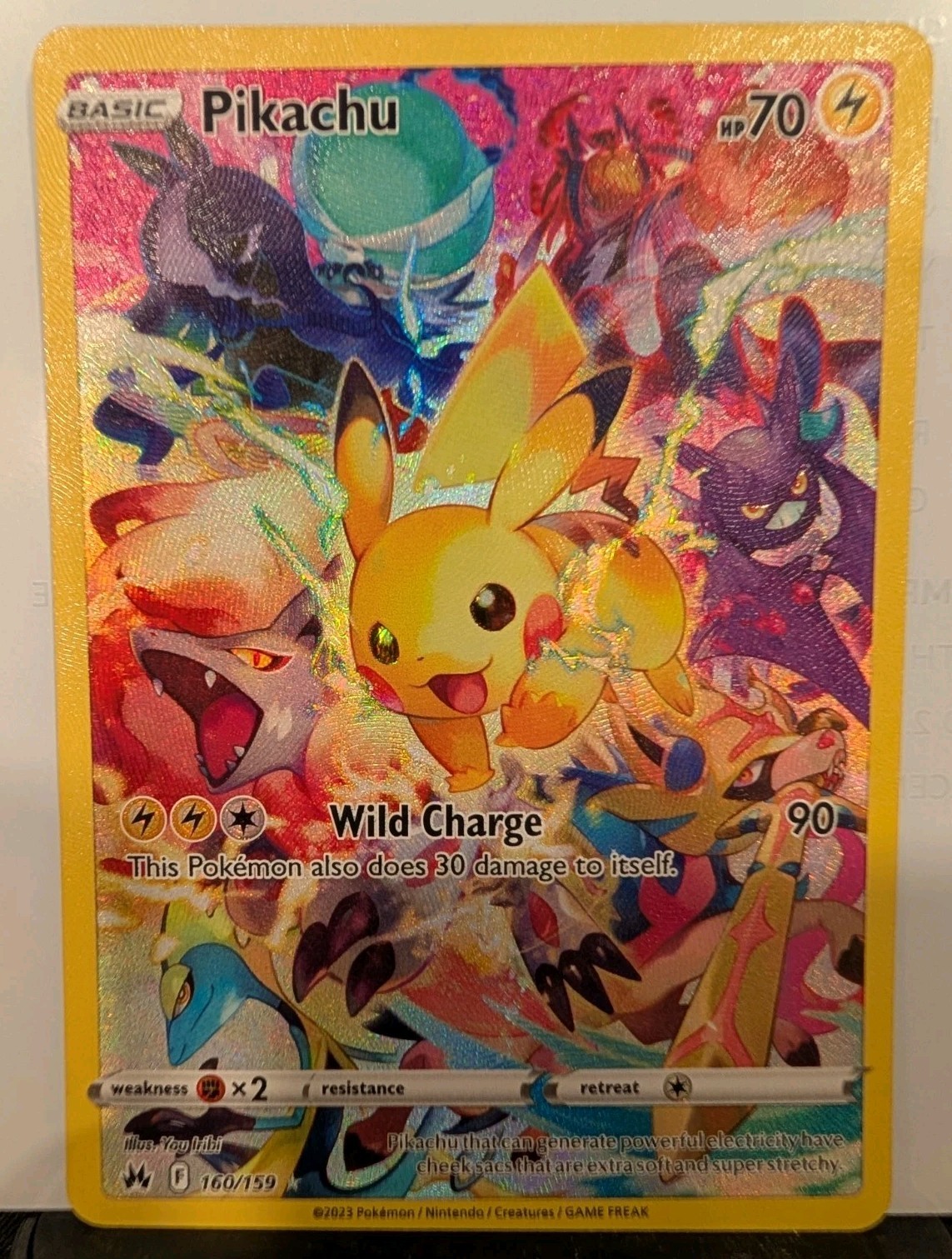Pokémon Pikachu 160/159 Crown Zenith Secret Rare Full Art Holo Card NM TCG