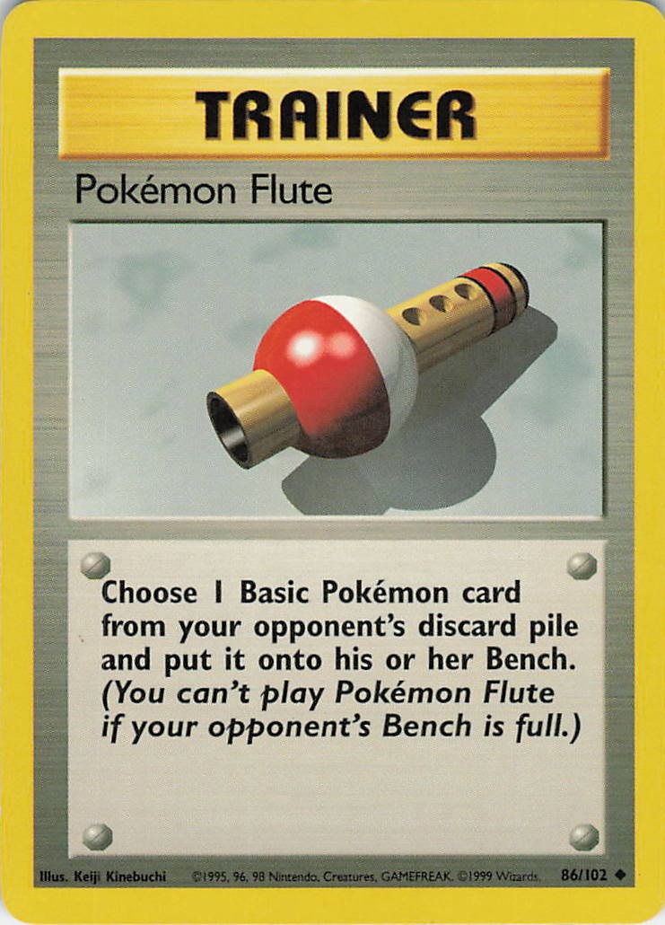 Pokemon Flute Uncommon Base Set 086/102 LP