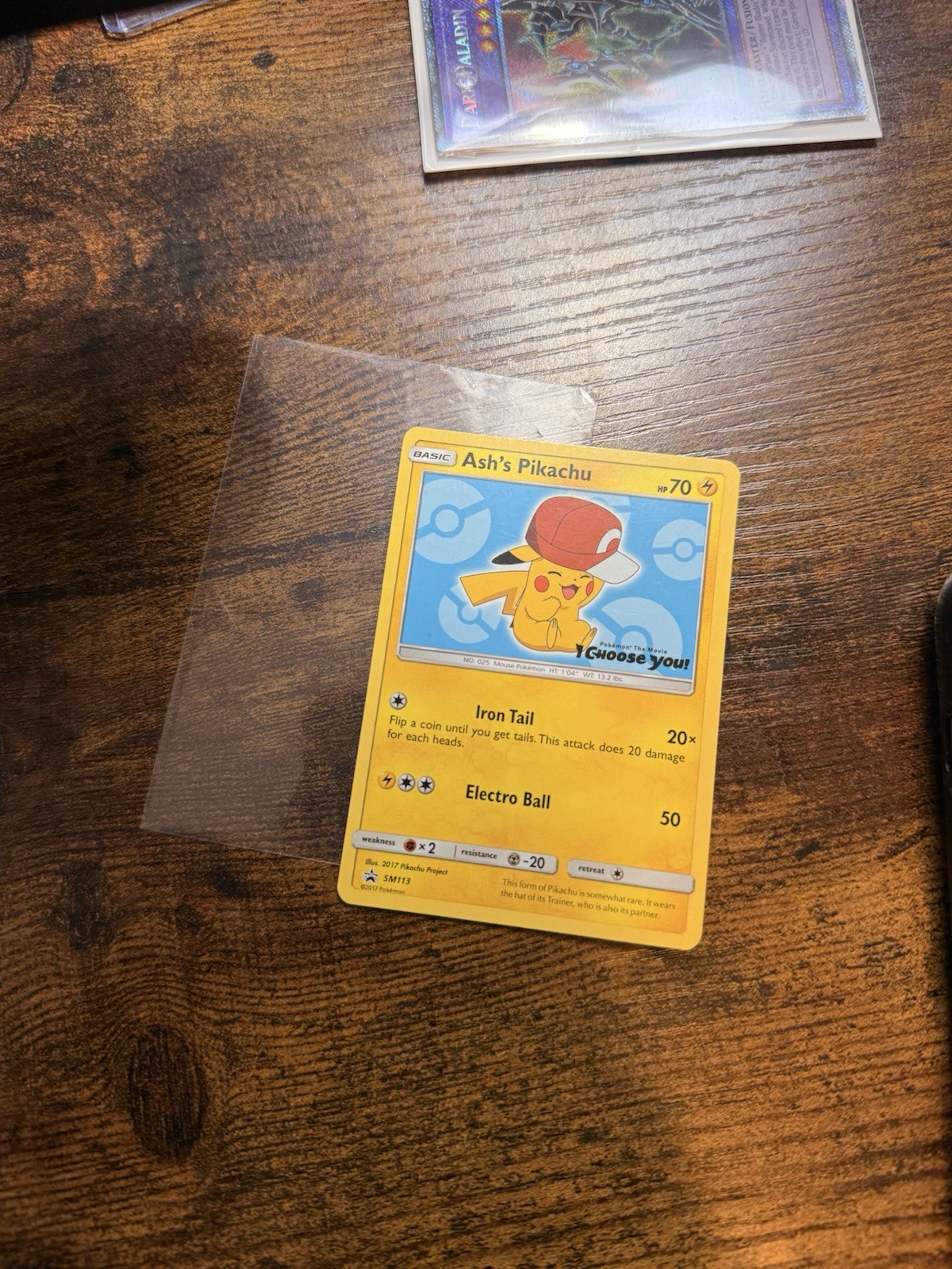 Ash’s Pikachu TCG Black Star Promo Pokémon Card SM113 2017