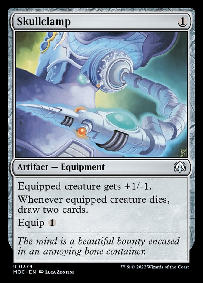 MTG Magic the Gathering Skullclamp (379/542) March of the Machine Commander LP