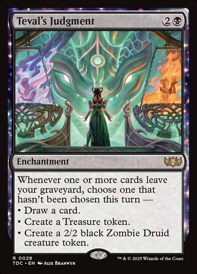 Teval’s Judgment 0028 Non Foil Rare Tarkir Dragonstorm Commander MTG NM
